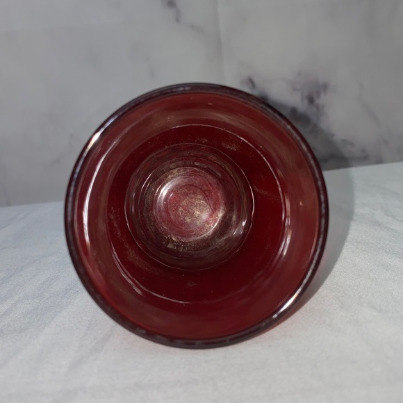 Anchor Hocking Glass Serving Bowl and Flat Tumbler Windsor Royal Red - Picture 9 of 13